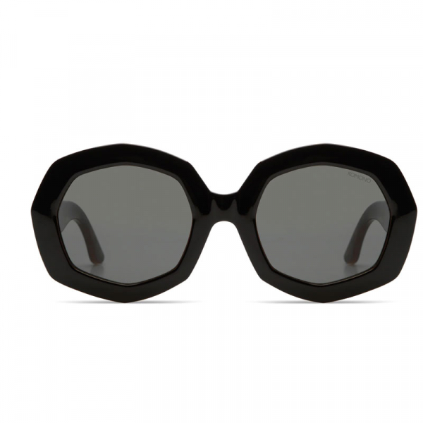 Komono Sunglasses Gilles, solid smoked lenses, black , front